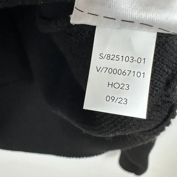 NEW Athleta Sequoia Zip Up Sweater Cardigan Bomber Long Sleeve Black Medium - Picture 13 of 13